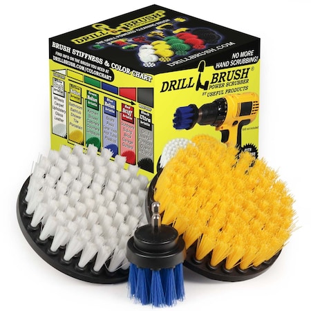 Drill Brush Power Scrubber By Useful Products 5 in W 5 in L Brush, Variety W5S-Y5S-B2L-QC-DB